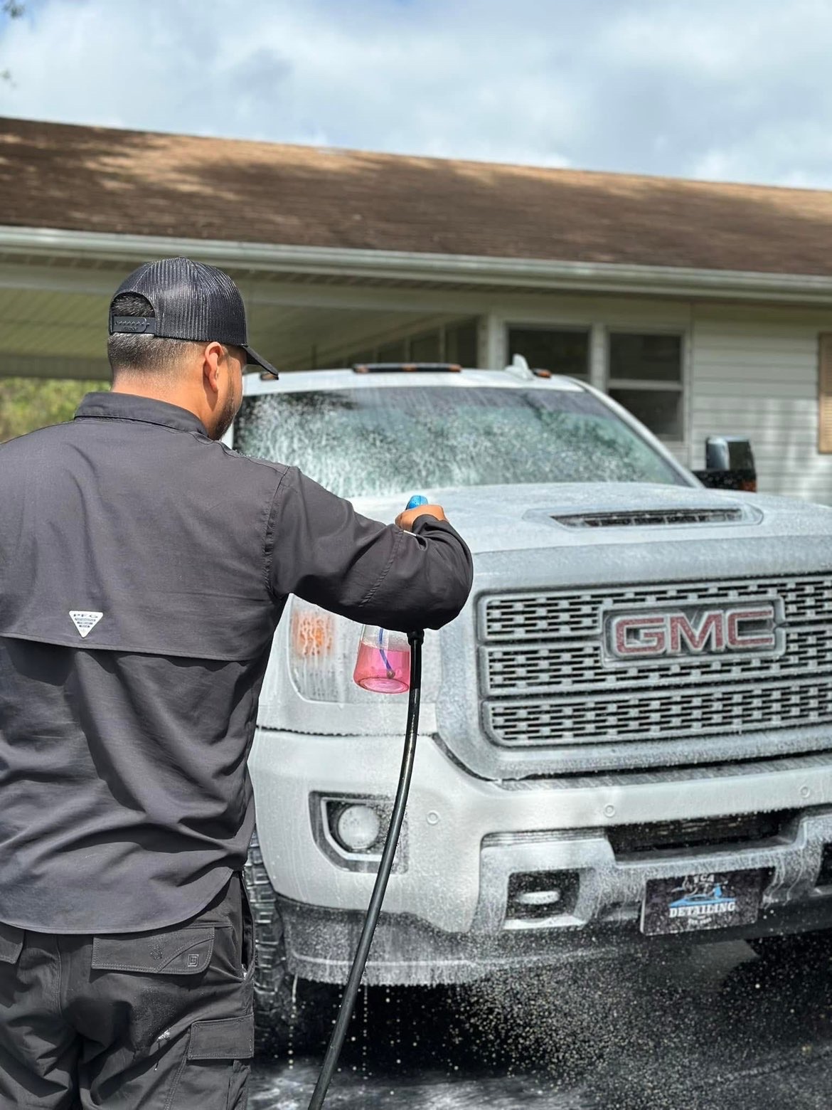 FCA Detailing working on a vehicle